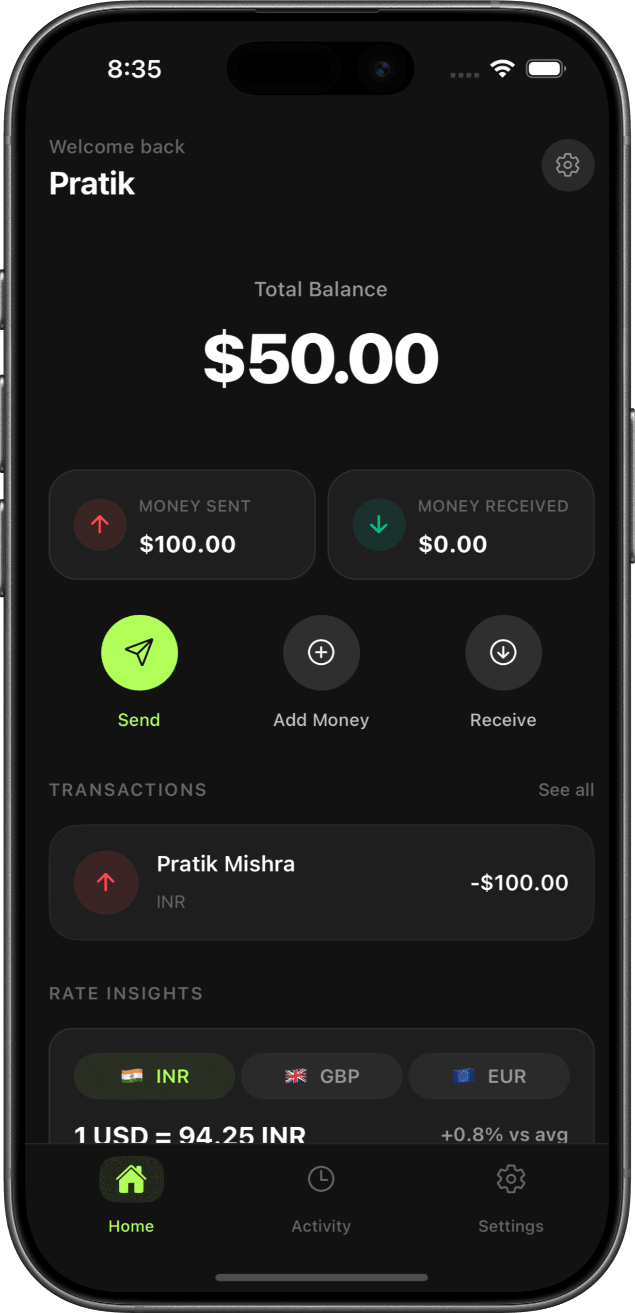 BatuaX home screen